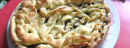 пирог из заварного теста с грибами. Шаг 13