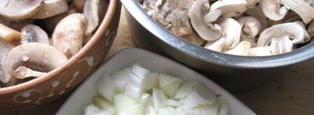 пирог из заварного теста с грибами. Шаг 7