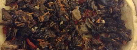 пирог с грибами и вялеными помидорами. Шаг 5