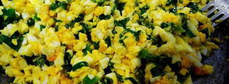 пирог с зеленым луком и яйцами на сметанном тесте. Шаг 9