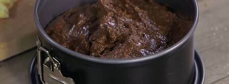 сливочно-шоколадный пирог с миндалем. Шаг 8