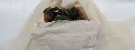 пирожки плиссе с курицей и шпинатом из теста фило. Шаг 6