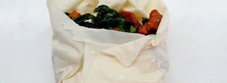 пирожки плиссе с курицей и шпинатом из теста фило. Шаг 7