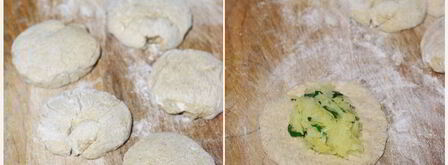 русские ржаные пирожки с картофелем. Шаг 5