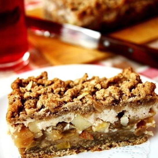 Рецепт пирожного из овсянки с яблоком и йогуртом