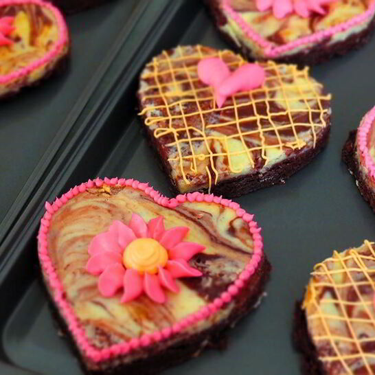 Рецепт шоколадных валентинок брауни