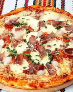 Пицца с ветчиной в мультиварке