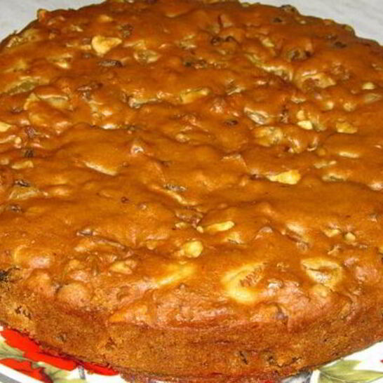 Рецепт постной коврижки с изюмом и грецким орехом