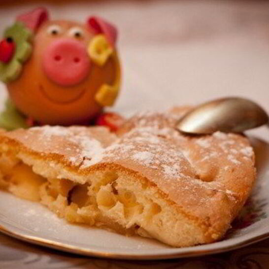 Рецепт шарлотки яблочной со сливочным маслом