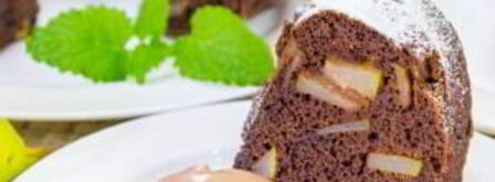 шоколадная шарлотка с грушей. Шаг 7