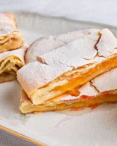 Штрудель из творожного теста