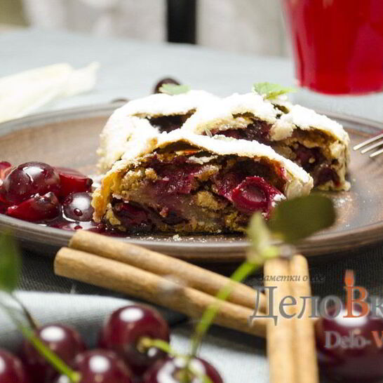 Рецепт штруделя с вишней