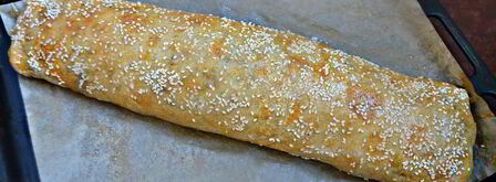 штрудель со свеклой, сыром и шпинатом. Шаг 11