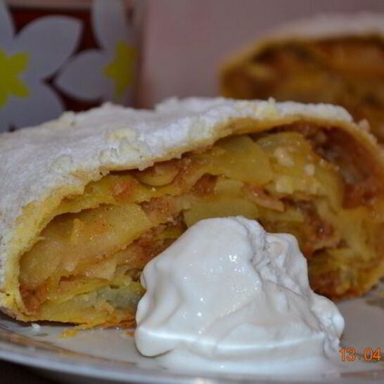 Рецепт яблочно-миндального штрудель