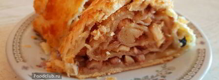 яблочный штрудель из готового теста. Шаг 11