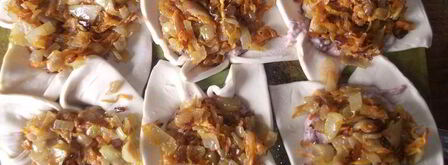 слойки с куриной печенью пролиски. Шаг 5