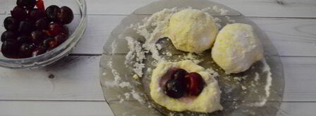 сырники с вишней. Шаг 5