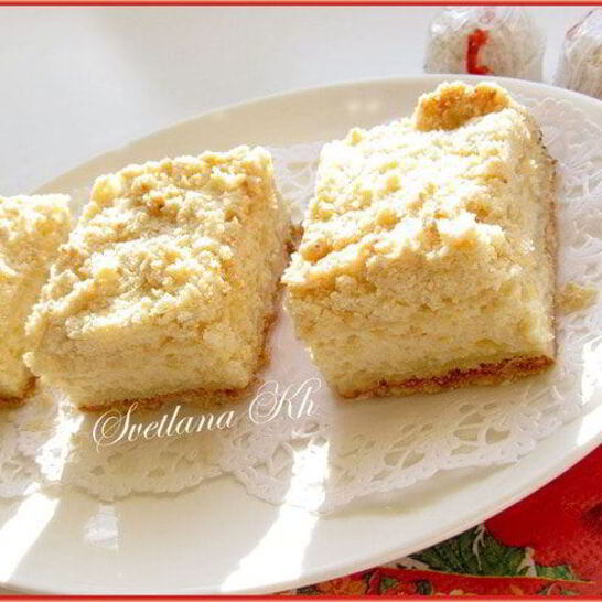 Рецепт творожника с яблоками и апельсиновой цедрой