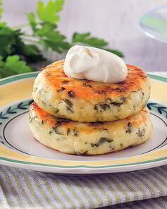 Творожники с сыром и зеленью