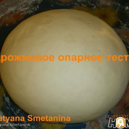 Рецепт дрожжевого опарного теста