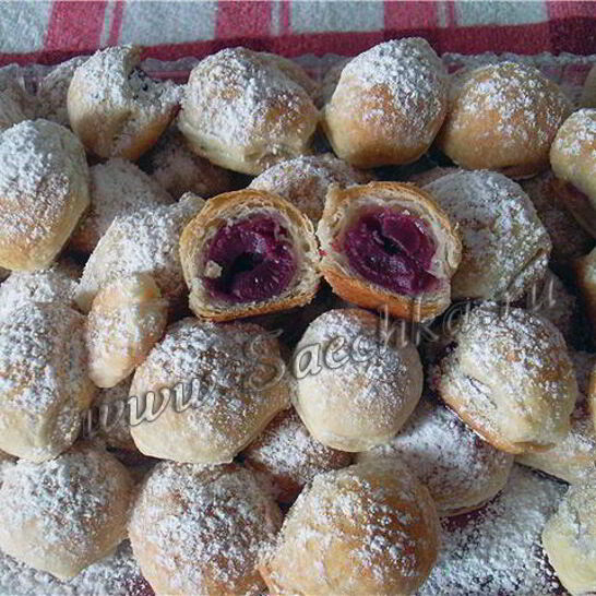 Рецепт слоеного теста с вишней