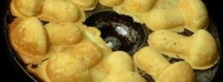 тесто для грибочков в формочке. Шаг 5