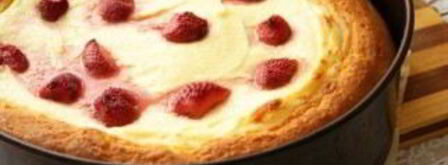 творожный пирог с бисквитным тестом. Шаг 10