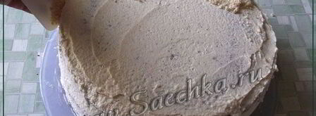 бисквитный торт со сгущенкой и какао. Шаг 10