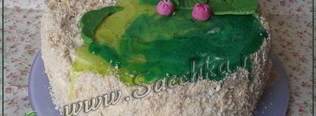 бисквитный торт со сгущенкой и какао. Шаг 21