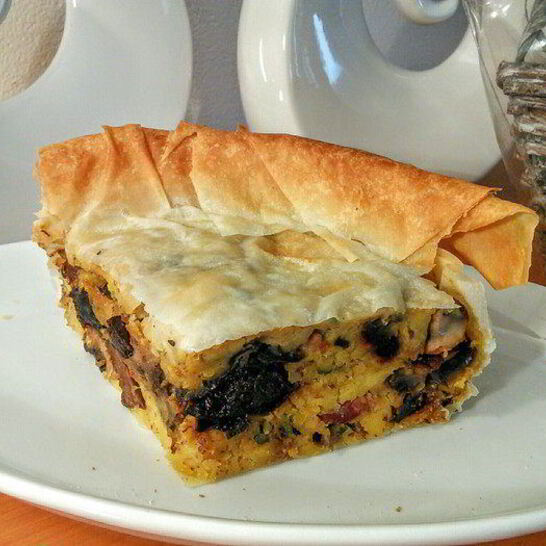 Рецепт картофельно-грибного торт с черносливом