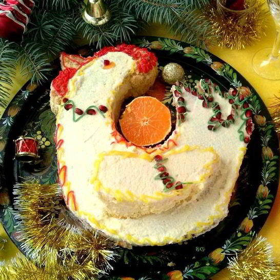 Рецепт торта петушок новогодний