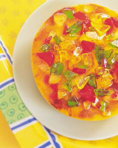 Учимся делать торт мозаика с желе и сметаной