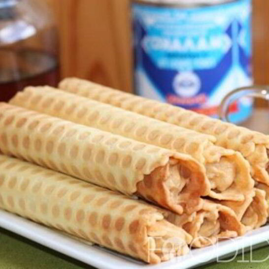 Рецепт вафельных трубочек с кремом