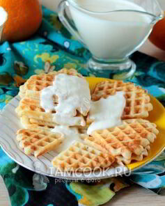 Вафли с апельсиновым кремом