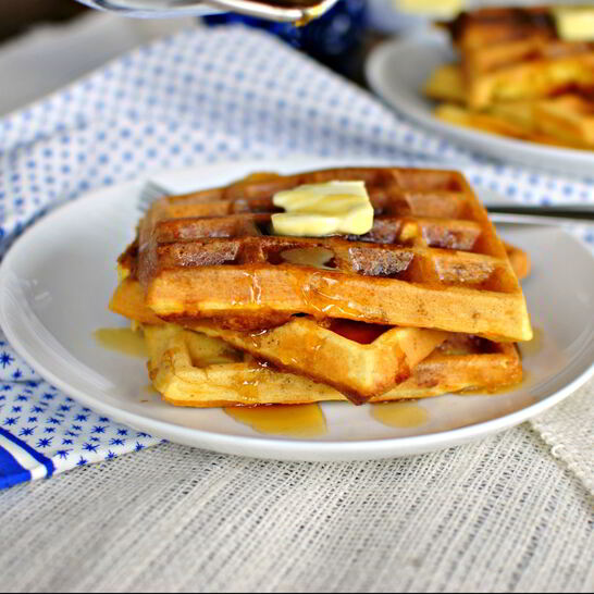 Рецепт вафель с беконом