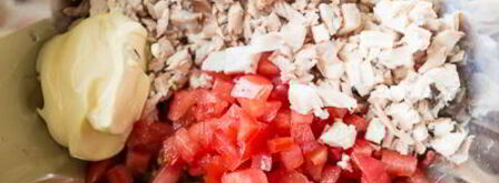 профитроли с острым куриным салатом. Шаг 11