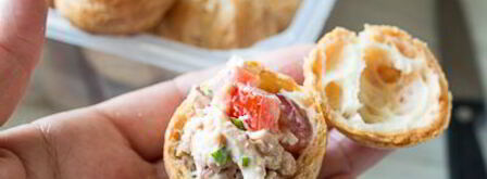 профитроли с острым куриным салатом. Шаг 15