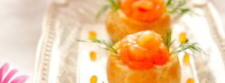 профитроли с семгой и сливочным сыром. Шаг 8