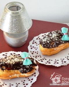 Эклеры с кокосовым кремом