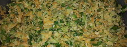 кабачково-тыквенная запеканка с зеленью и овсяными хлопьями. Шаг 6