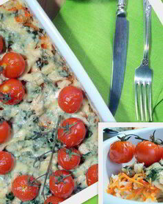 Рисовая запеканка с куриным филе