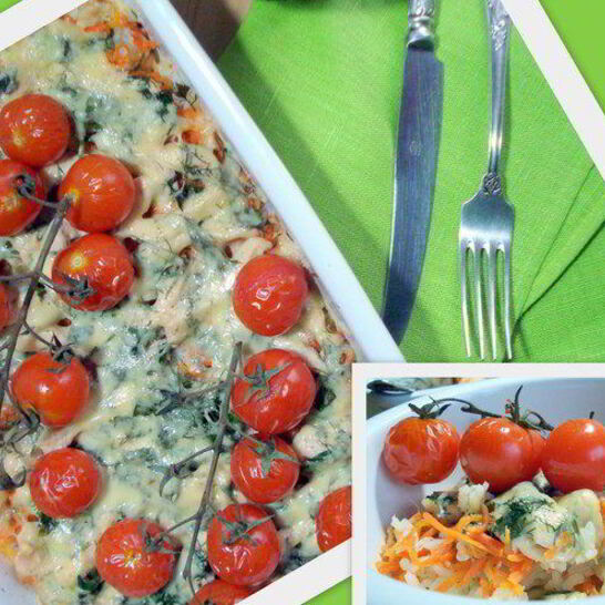 Рецепт рисовой запеканки с куриным филе