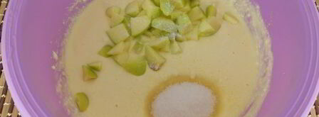 творожная запеканка с маком и яблоками без выпечки. Шаг 4