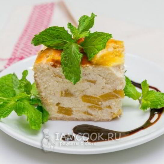 Рецепт творожной запеканки с манго
