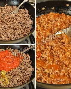 Запеканка из тыквы с фаршем