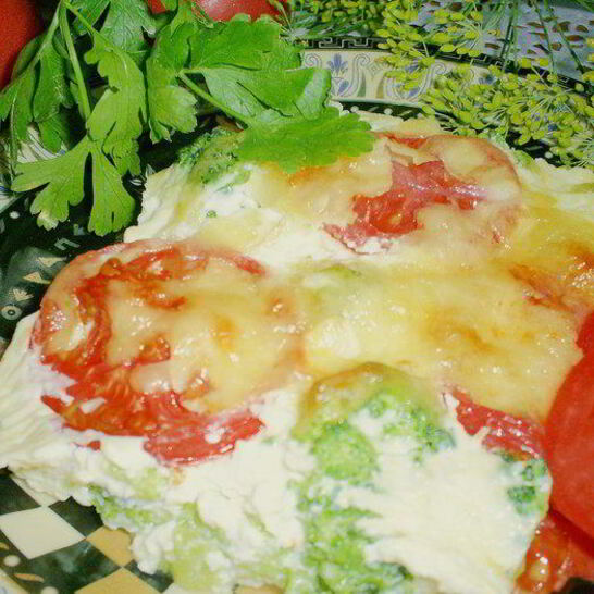 Рецепт запеканки с брокколи, сыром и помидорами