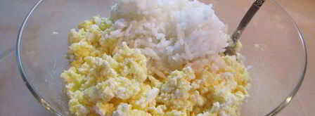 запеканка творожно-рисовая с яблоком. Шаг 4