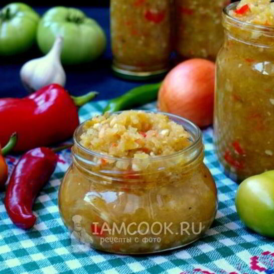 Рецепт аджики из зеленых помидоров