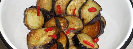 баклажаны с острым перцем и аджикой по-грузински. Шаг 4