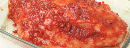 филе индейки запеченное в томатно-соевом соусе с аджикой. Шаг 4